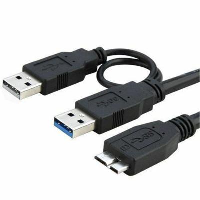 China MP3/MP4 Player USB 3.0 A Male To Micro USB 3 Y Cable With Extra Usb Power For 2.5