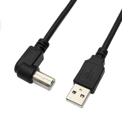 China Wholesale Black 30cm Printer USB2.0 A Right Angle Male Plug to Right Angle Male Printer USB B Barcode Cable for sale