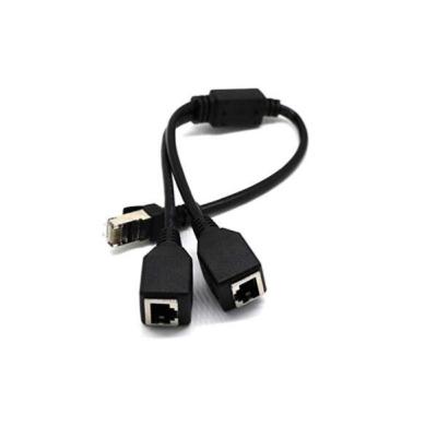 China RJ45 Network Splitter LAN Ethernet Network Plug Splitter Male Supplement Adapter Cable M-207 for sale