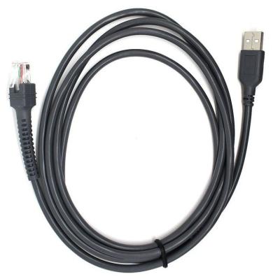 China For Barcode Scanner 2022 Stocked OEM 2M Flexible Gray LS2208 USB To Symbol Rj45 USB Barcode Printer Cable for sale