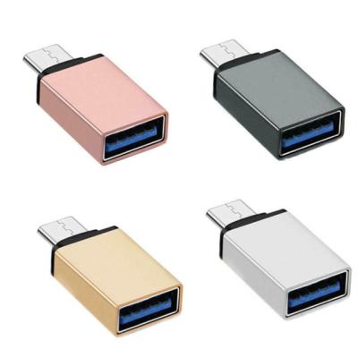 China New Aluminum USB C 3.1 Type C Male COMPUTER To USB 3.0 Female USB-C OTG Converter Adapter for sale