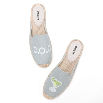 China China Factory Direct Breathable Summer Fashion Ladies Slippers All-match Silent Home Non-slip Canvas Slippers for sale