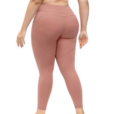 China New Solid Color Breathable Yoga Pants Plus Size Fitness Tights High Waist Workout Gym Slimming Leggings Compression for sale