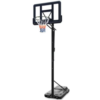 China 3pcs Round Tubes S020 PE Basketball Stand Steel Adjustable Outdoor Professional Standard Movable Hoop For Adult/Kids for sale