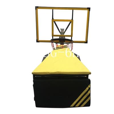 China Weather Proof SG-6H SA Nylon Professional Portable Movable Hand Raised Basketball Hoop Rack System for sale