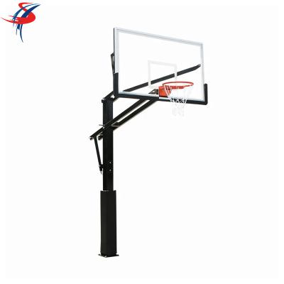 China Diameter 16mm Heavy Duty Solid Steel Mobile Inground Basketball for sale