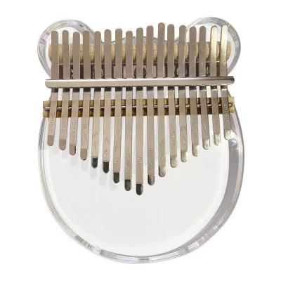 China Crystal Clear Bear Design Kalimba 17 Thumb Keys Piano Kalimba Musical Instrument Well Sound 1 for sale