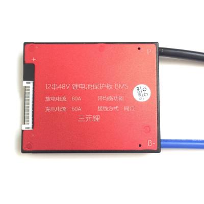 China Ebike 12S 48V 60A BMS PCB PCM for 18650 Li ion Lipo lithium battery for sale