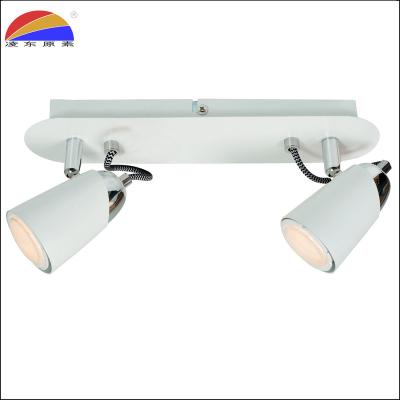 China Home Hotel Mall Bar Cafe Restaurant 2 Ways Spot Light Fixture Ceiling Spotlight With GU10 Socket And Directional Head for sale