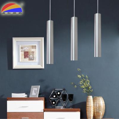 China Modern iron tube LED linear portable pendant light with gu10 socket for office restaurant dining room for sale