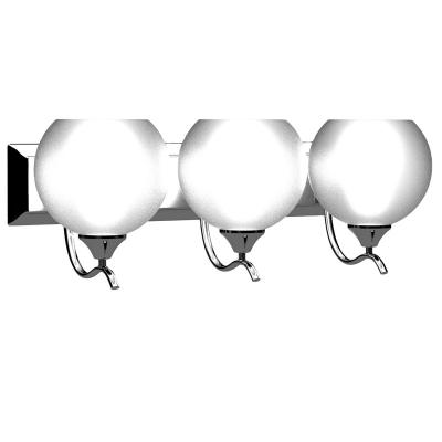 China Modern 3 Head Group Globe Frosted Glass Wall Sconce Lamp Light Fit E26 Or E27 Bulbs For Bedroom Bedside Hotel Home for sale