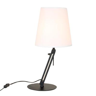 China Modern Adjustable Table Light Lamp With Fabric Shade Fit E27 Lamp For Office Home Decoration And Reading for sale