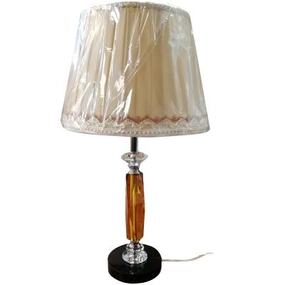 China Modern iron TT fabric crystal table lamp reading light E26 or E27 fit led bulb for hotel home office for sale