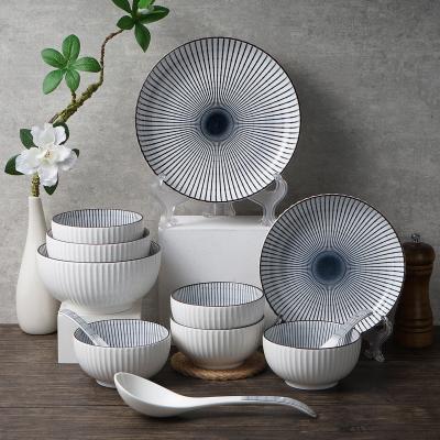 China Wholesale Modern Nordic Luxury Classic Bone China Dinner Set Home Style Decors Home Model Horse Dishes White Bowl for sale