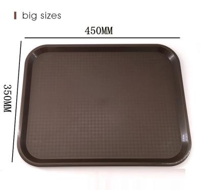 China Morden Eco-friendly Plastic Breakfast Serving Tray Fast Food Tray For School Cafe Cafeteria for sale