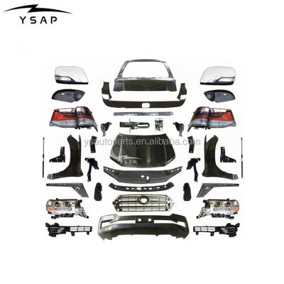 China High Quality Kit Headlight Body Rise Auto Parts Accessories Factory Price Decoration+Protection Bumper Cover For Facelift 08-15 LC200 To 2016 2020 for sale