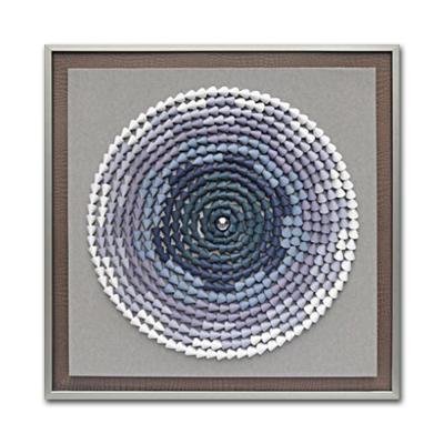 China Contemporary 3D Gradation of Purple Leather Artwork Framed Modern Home Decoration for sale