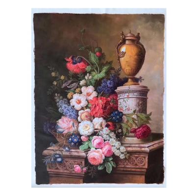 China Modern Home Decoration Art Beautiful Flower Oil Painting Classic Handmade Custom Made On Canvas for sale