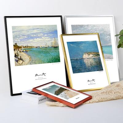 China Of Oil Painting 4 Color A0 A1 A2 A3 A4 8X10 11X14 Inch Metal Aluminum Alloy Picture Frame With Glass Or Plexiglass for sale