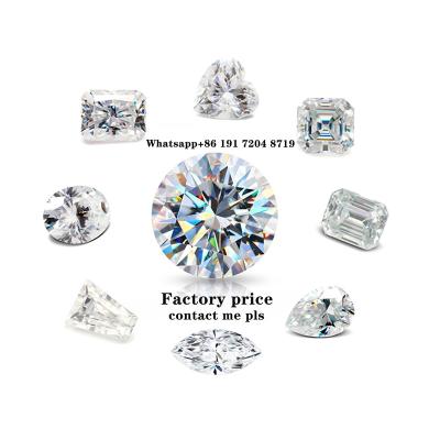 China Color Play or Fire 0.7mm-18mm VVS1 Stones GRA Moissanite with Wholesale Price Cheap Moissanite Loose Stone   For Making Jewelry for sale