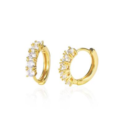 China Hiphop earings jewelry women fashion   wholesale bulk women custom  earring 925 Silver Moissanite Diamond Earrings 14k gold plated for sale