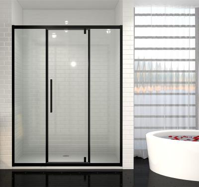 China Manufacturer Hangzhou Contemporary Black Flame Gray Glass Shower Enclosure for sale