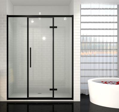 China Contemporary For Bathroom Black Flame Shower Enclosure With Tray for sale