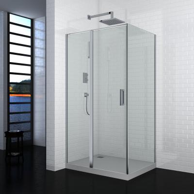 China Contemporary 6mm Tempered Glass Pivot Door Shower Enclosure for sale