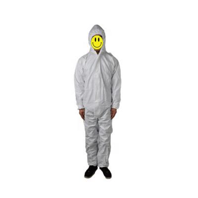 China Disposable Non Woven Dustproof Farm Coveralls Protective Clothing Workers One Piece Body for sale