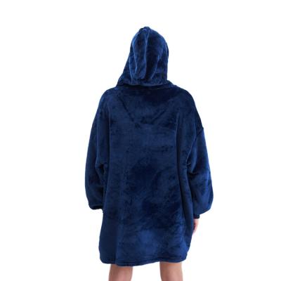 China Anti-Static Hoodie Factory Made Oversized Blanket Fleece Hooded Blanket for sale