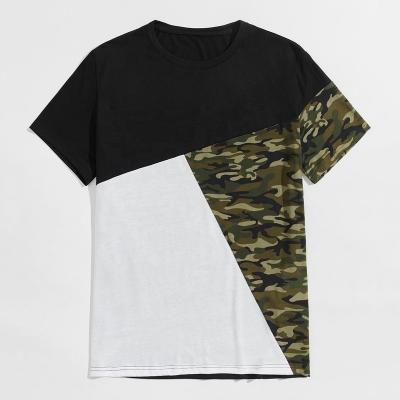 China Anti-Wrinkle Mens Hip Hop Style Round Neck Tops With Logo Custom Sublimation Printed Camouflage T-shirts for sale