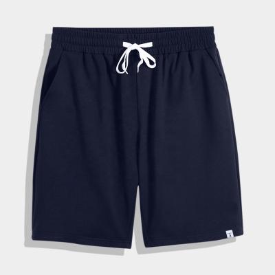 China Anti-Wrinkle Outdoor Beach Casual Gym Poly Cotton Drawstring Solid Color Men Five - Quarter Shorts Custom for sale