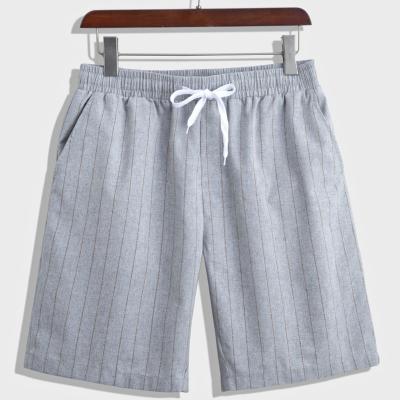 China Anti-Wrinkle Customization 100% Customization Summer Multicolor Men's Summer Woven Sport Knickers Casual Cotton Thin Stripe Shorts for sale