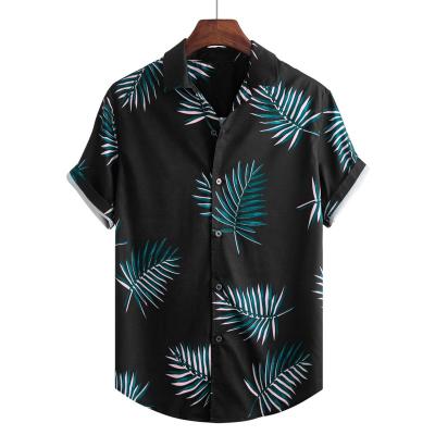 China Fashion Big Size Retro Beach Hawaii Shirt Tropical Plant Summer Anti-pilling Short Sleeve Shirt For Men for sale