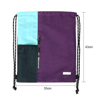 China Polyester Waterproof Cloth Style Sports Storage Drawstring Bag Waterproof Outdoor Backpack For Sport And Running for sale