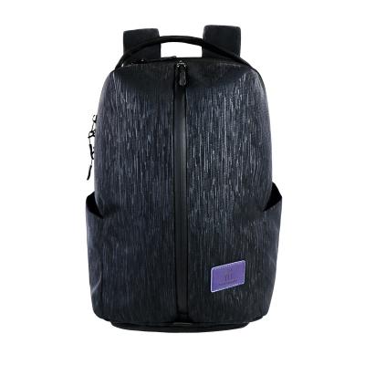 China Fashion PU Coating Private Label Black Anti-theft Backpack for Waterproof Daily Lightweight Rucksack for Business or Travel for sale