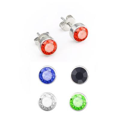 China Anti-allergy 2020 Fashionable Women Fashion Diamond Stud Earrings Beaded Natural Stone Men's Titanium Steel Fine Jewelry Set for sale