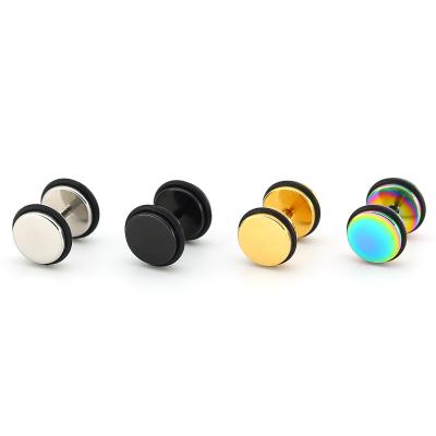 China Simple Colorful Jewelry Vendor Jewelry 14k Gold Filled Stud Earrings Rainbow Jewelry For Men's Earrings Bulk Drop Earrings Circle 2020 for sale