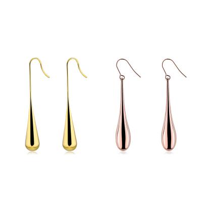 China CLASSIC African bohemian for women long gold plated earrings wedding stainless steel joyas rose gold earrings for sale