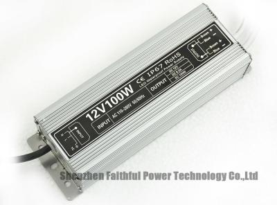 中国 低いさざ波屋外印のための防水12V 24V DC 100Wの一定した電圧LED運転者100Watt IP67 販売のため