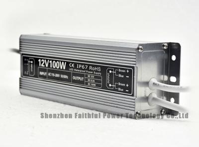 China Wasserdichte DC12V 100W 8.5A LED Streifen-Stromversorgung des Licht-Transformator-IP67 100Watt LED zu verkaufen