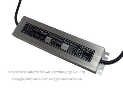 China 12V 24V CV Waterproof Ultra - Thin LED Driver Power Supply 100W IP67 with CE RoHS for sale