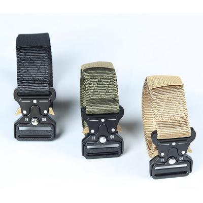 China Durable Tactical Men's Cloth Belt Nylon Custom Army Buckle Military Custom Made Military Nylon Buckle Belt for sale