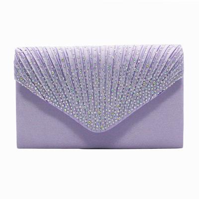 China Multifunctional Fashion Design Women Wedding Party Satin Rhinestone Bag Cross - Body Evening Purse Wrap Clutch for sale