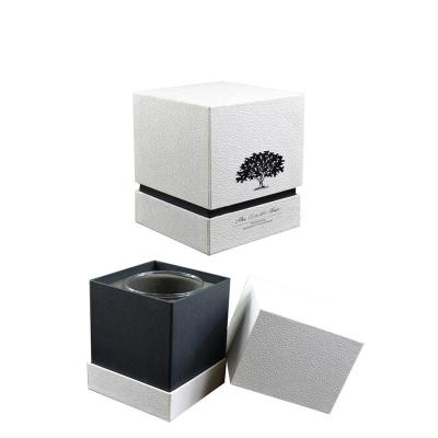 China Custom Logo Personalized Cardboard Paper Box Materials Reused Decorative Luxury Scented Candle Repurposed Packaging Boxes for sale