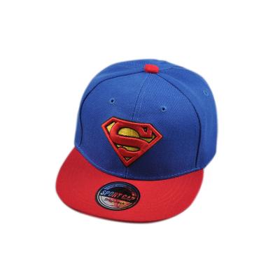 China COMMON Outdoor 6 Panel Baseball Cap Kids Superman Embroidery Sports Hat Wholesale Children Hats Gorras for sale