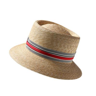 China Sunproof Vacation Seaside Straw Hat Woman Summer Beach Hat Small Cool Folding Sun Hat for sale