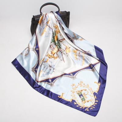 China Multifunctional Hot New Styles Silk Scarves Printing Designer Women's Headscarf Small Square Scarf for sale