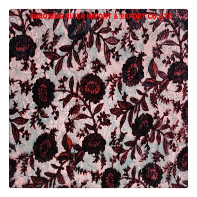 China High quality viable printed burnout velvet fabric for dress/textile/sofa/home upholstery made in China for sale