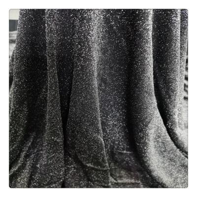 China Viable hot sale stretch knitted fabric soft polyester spandex woven lurex knitted metallic fabric for sale